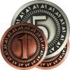 TLAMA games - 4x hodnota "1" a 1x "5" - univerzální mince pro deskové a RPG hry